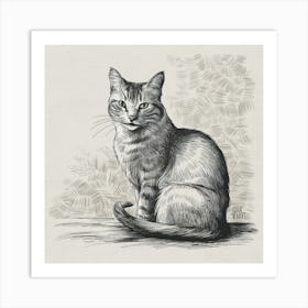 Sitting Cat , Julie De Graag 1 Art Print