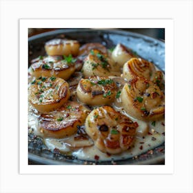 Scallops In Cream Sauce Art Print