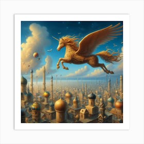 Unicorn In The Sky Art Print