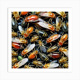 Flies Insects Pest Wings Buzzing Annoying Swarming Houseflies Mosquitoes Fruitflies Maggot (9) Art Print