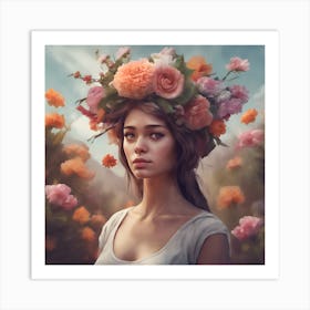 Flower Girl Art Print