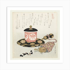 A Comparison Of Genroku Poems And Shells, Katsushika Hokusai 6 Art Print