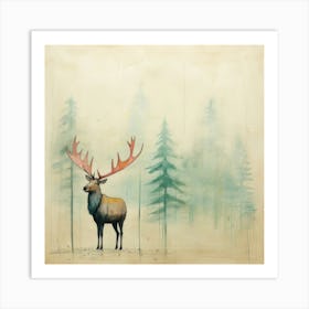 Cute Elk 2 Art Print