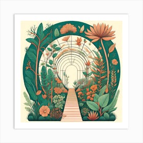 Botanic Garden Illustration 1 Art Print