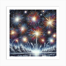 Fireworks In The Sky 1 Art Print