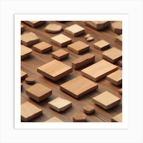 Wooden Blocks Art Print