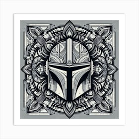 The Mandalorian Star Wars Art Print Mandala Art Print