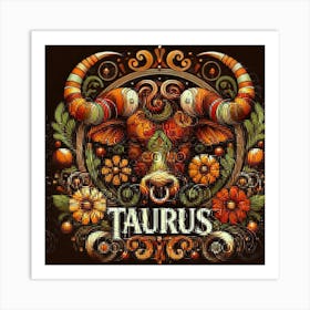 Taurus Zodiac Sign, Earth Element, The Bull 1 Affiche