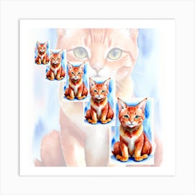 Orange Tabby Cat Art Print