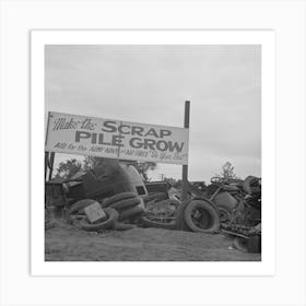 Scrap Pile, Tulare, California By Russell Lee 1 Art Print