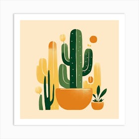 Cactus Illustration Art 49 Art Print