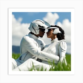 Futuristic Couple 118 Art Print