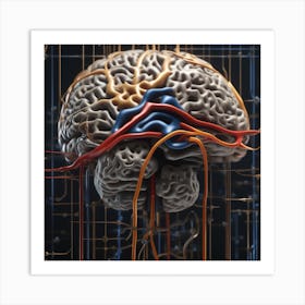 Brain With Wires 12 Art Print