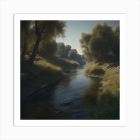 River - River Stock Videos & Royalty-Free Footage 1 Art Print