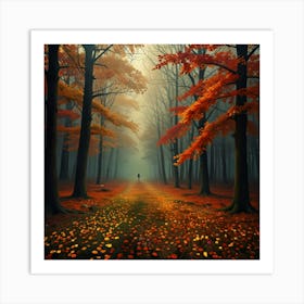 Leonardo Lightning Autumn Psicodelia Art 2 Art Print