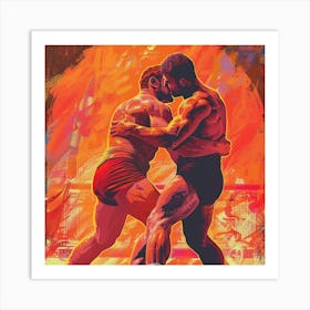 A Greco Roman Wrestling Lofi Illustration 1719334408 1 Art Print