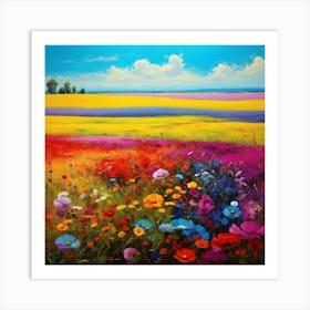 Poppies In The Meadow 3 Art Print