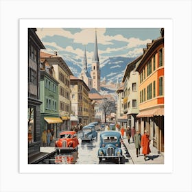 Switzerland Street Scene Art Print