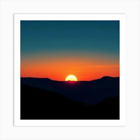 Sunset In The Mountains 13 Art Print