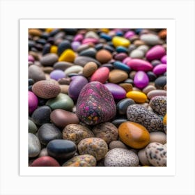 Colorful Pebbles Art Print