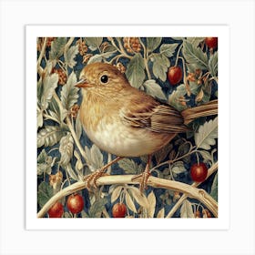 Robin Perched On A Branch Art Art Print