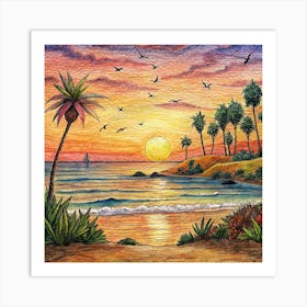 Sunset at Noon Art Print