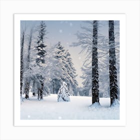 Snowy Forest 9 Art Print