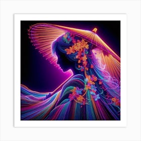 Colorful woman 10 Art Print