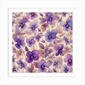 Violets 8 Art Print