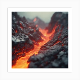 Lava Stock Videos & Royalty-Free Footage 1 Art Print