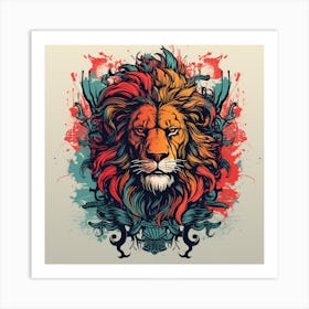 Lion Head 8 Art Print