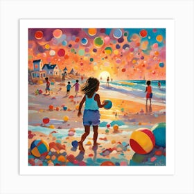 Beach time Art Print