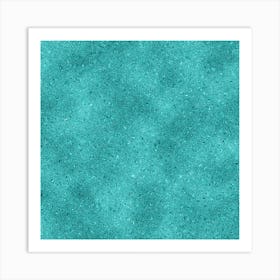 Teal Glitter Art Print