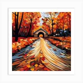 Autumn Road Art Print