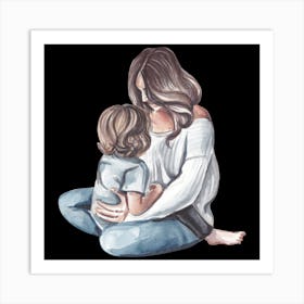 Mother And Child Happy Mother's Day 12 Art Print