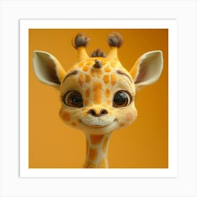 Cute Giraffe 35 Art Print