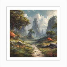 Fantasy Landscape Painting Art Print