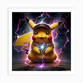 Pokemon Pikachu 8 Art Print