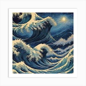 Great Wave Off Kanagawa 5 Art Print