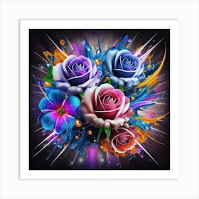 Gorgeous colorful spring flowers 19 Art Print