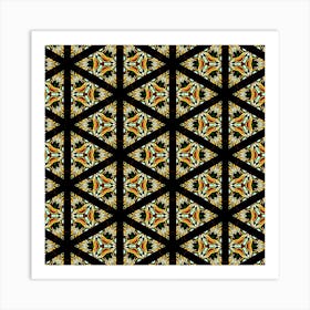 Pattern Stained Glass Triangles Art Print