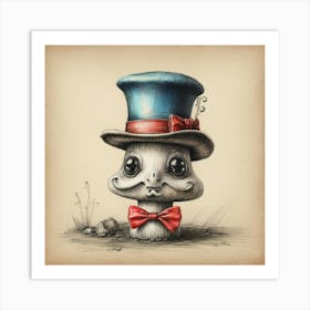 Top Hat Art Print