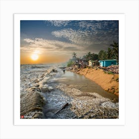 Sunrise At The Beach Art Print