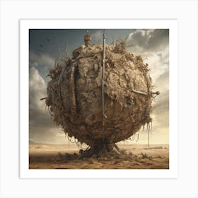 Sphere In The Desert 1 Art Print