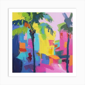 Abstract Travel Collection Belize City Belize 1 Art Print