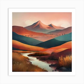 Landscape Painting 98 Art Print