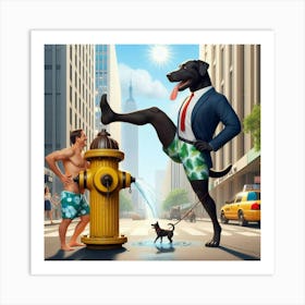 Secret Life Of Dogs Art Print