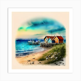 Coastal Village No.4 Art Print