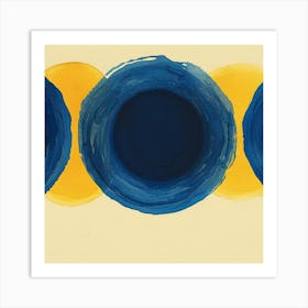 'Blue Circles' Art Print