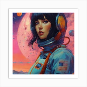 Space Girl 1 Art Print